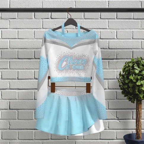 womens purple plus size cheerleading uniformscyan5