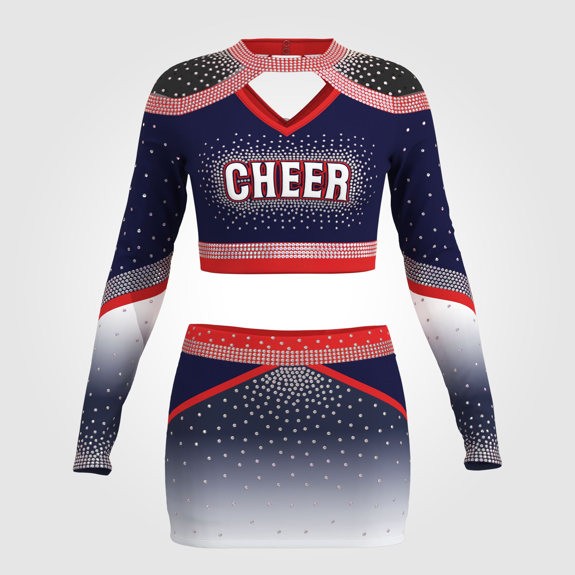 Seamless Harmony cheap blue diy cheer uniforms